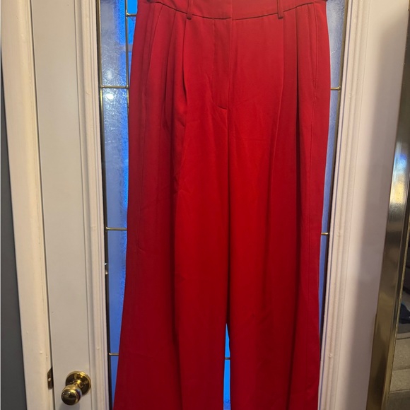 Zara Pants - Zara Vibrant Red Wide Leg Pants